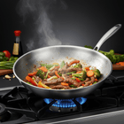 Hand-Hammered Titanium Wok Pan with Flat Base