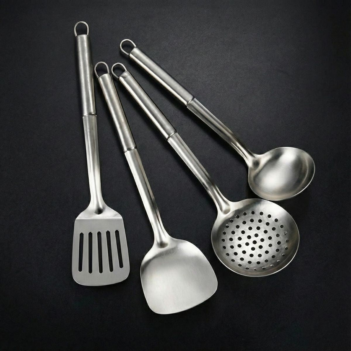 Hand-Hammered Titanium Pan & Sauté Set with Walnut Cutting Board and Utensils