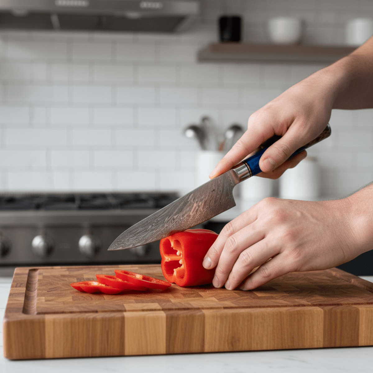 Japanese Hammered Chef's Knife – 7.9 inch (20 cm) Precision Blade
