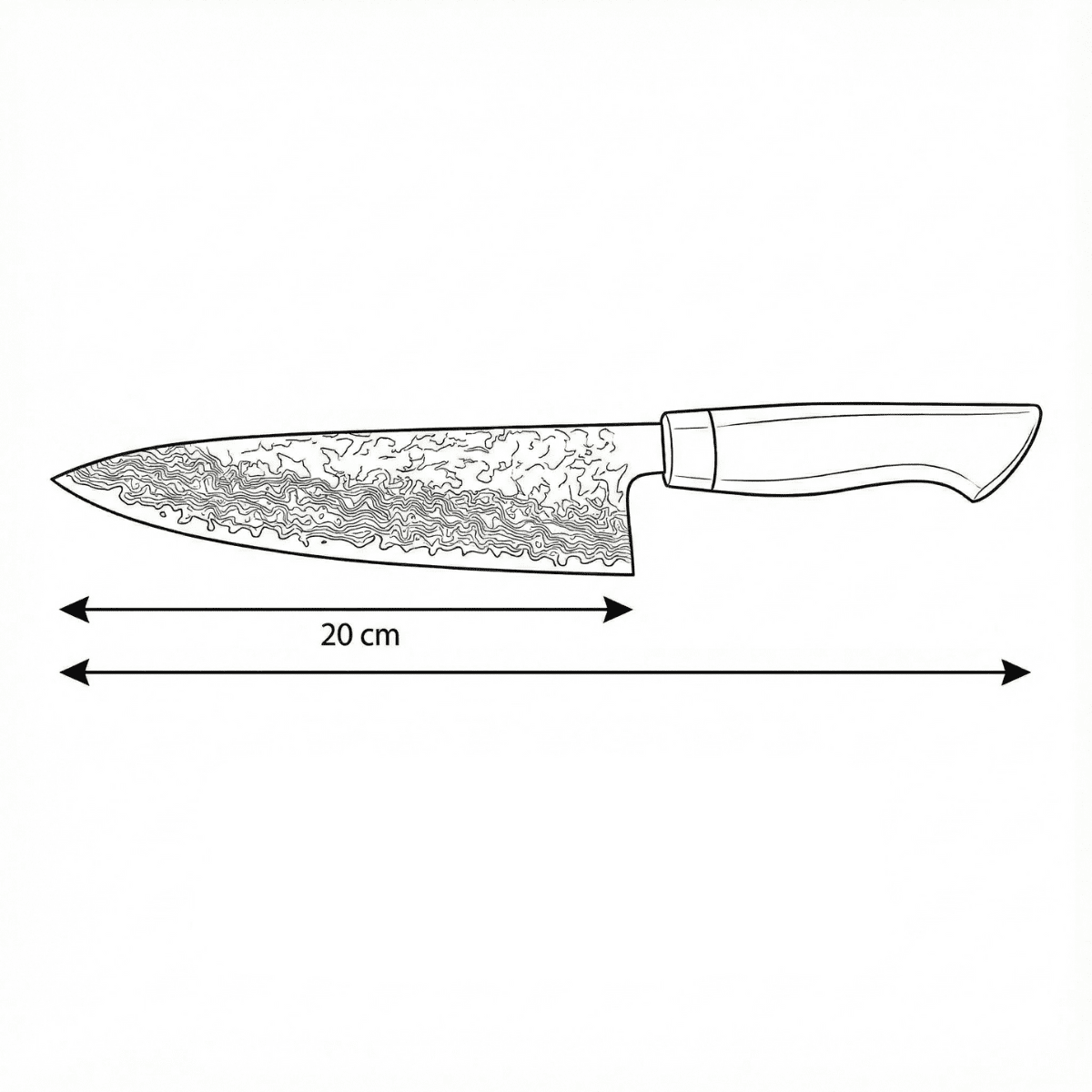 Japanese Chef's Knife – 7.9 inch (20 cm) Precision Blade