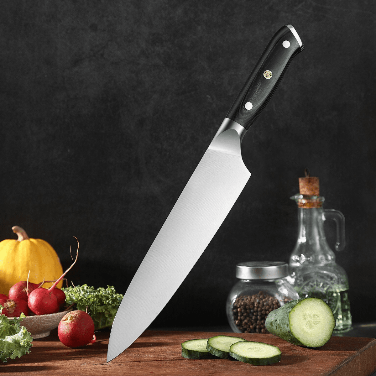 Japanese Hammered Chef's Knife – 7.9 inch (20 cm) Precision Blade