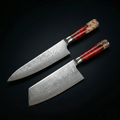 Japanese Damascus Shinku 2-Piece Performance Set – 7.5 inch (19 cm) & 7.9 inch (20 cm) Precision Knives