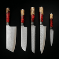 Japanese Damascus Nakama Shinku 5-Piece Chef's Knife Set – Precision Blades