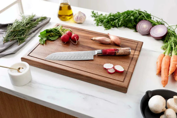 Japanese Damascus Shinku Santoku Knife – 6.9 inch (17.6 cm) Precision Blade