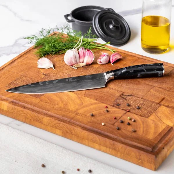 Premium Japanese Damascus Knife Set – 8-Piece Precision Collection