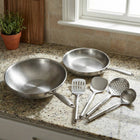 Hand-Hammered Titanium Wok & Frying Pan (10 inch) with Utensils