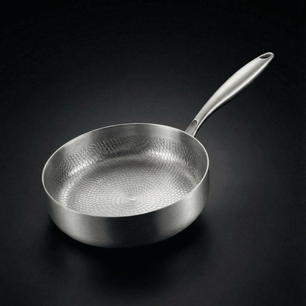 Hand-Hammered Titanium Pan with High Wall