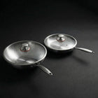 Hand-Hammered Titanium Wok & Frying Pan (10 inch) with Utensils