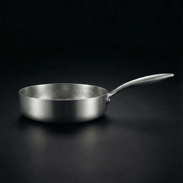 Hand-Hammered Titanium Pan with High Wall
