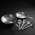 Hand-Hammered Titanium Wok & Frying Pan (10 inch) with Utensils