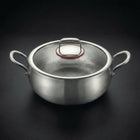 Hand-Hammered Deep Titanium Pot
