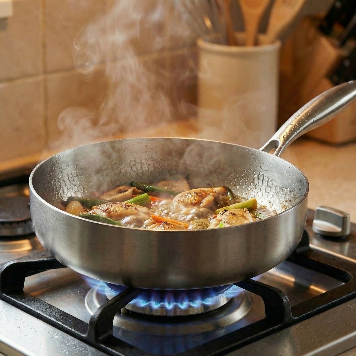 Titanium Frying Pan with High Wall – PFAS-Free