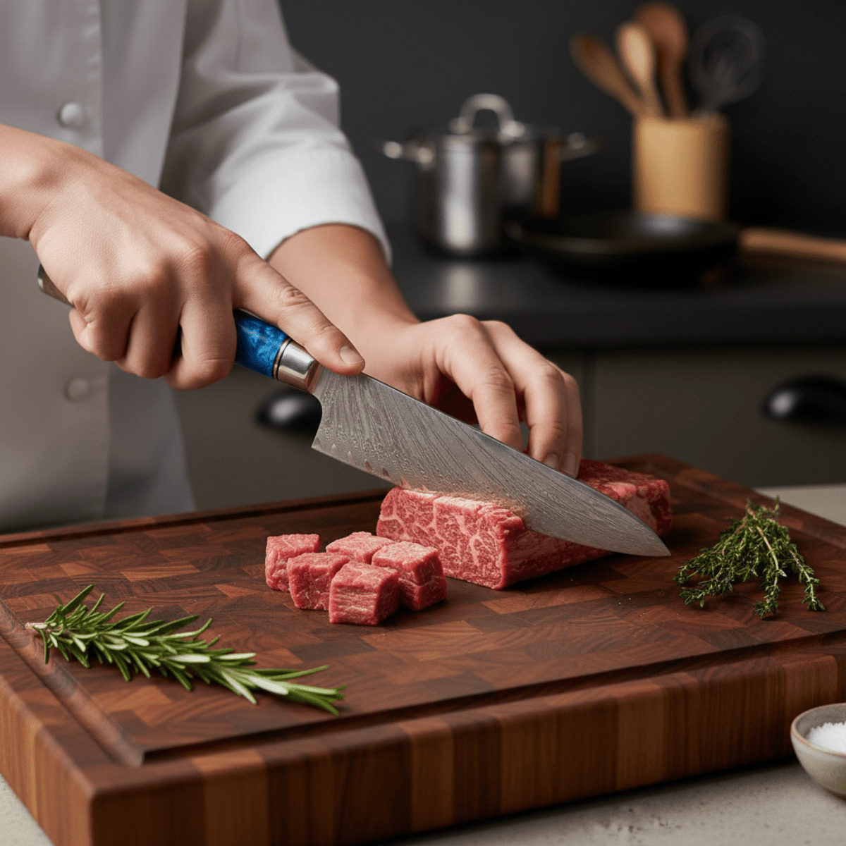 Japanese Hammered Chef's Knife – 7.9 inch (20 cm) Precision Blade