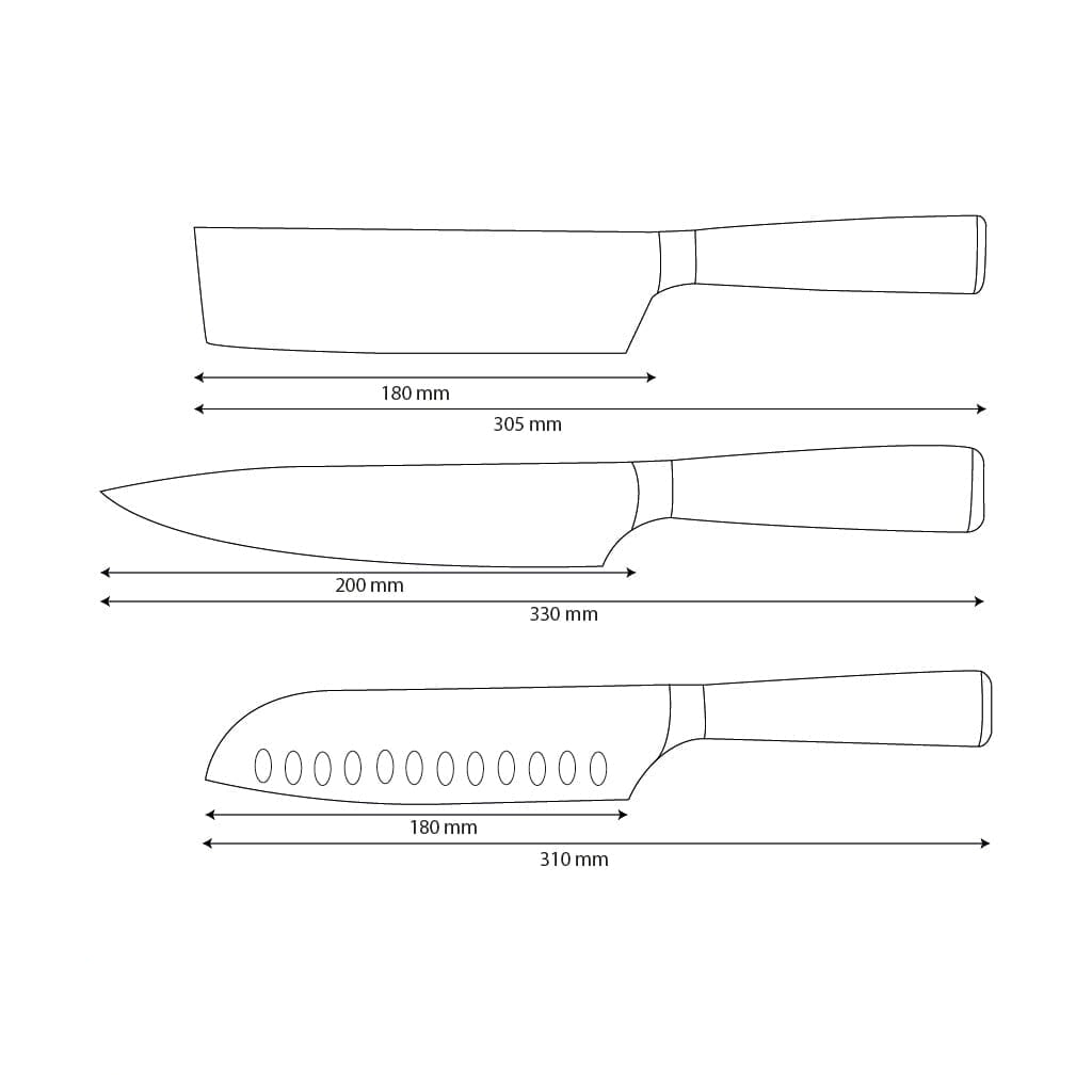 Japanese Knife Set – Precision Collection (3-Piece)